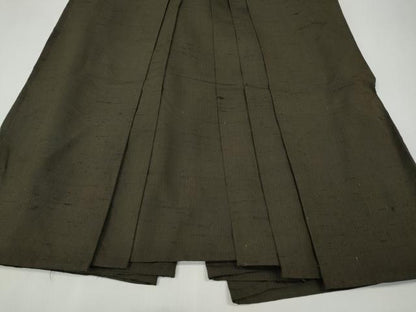 平和屋着物●男性　馬乗り袴　紬地　霞文　正絹　逸品　CABH2593ut