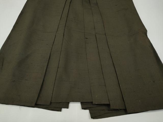 平和屋着物●男性　馬乗り袴　紬地　霞文　正絹　逸品　CABH2593ut