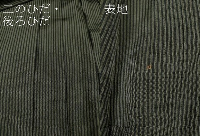 平和屋着物●男性　馬乗り袴　縞　正絹　逸品　CABH2594ut