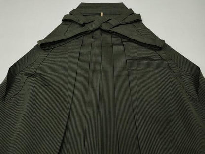 平和屋着物●男性　馬乗り袴　縞　正絹　逸品　CABH2594ut