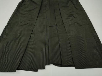 平和屋着物●男性　馬乗り袴　縞　正絹　逸品　CABH2594ut