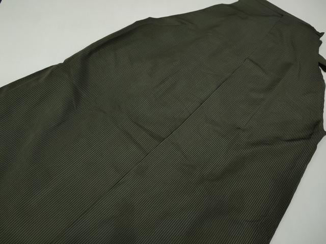 平和屋着物●男性　馬乗り袴　縞　正絹　逸品　CABH2594ut