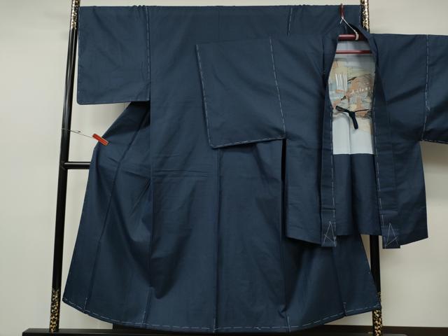 平和屋着物●男性　紬　アンサンブル　100亀甲　総詰め　正絹　逸品　未使用　CABH2597ut
