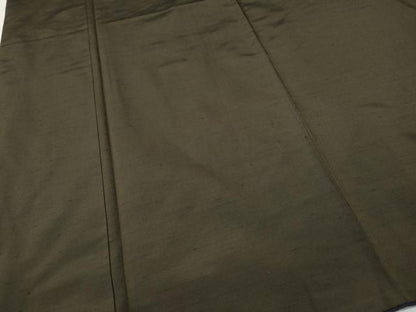 平和屋着物●男性　紬　アンサンブル　涅色　キングサイズ　正絹　逸品　CABH2599ut