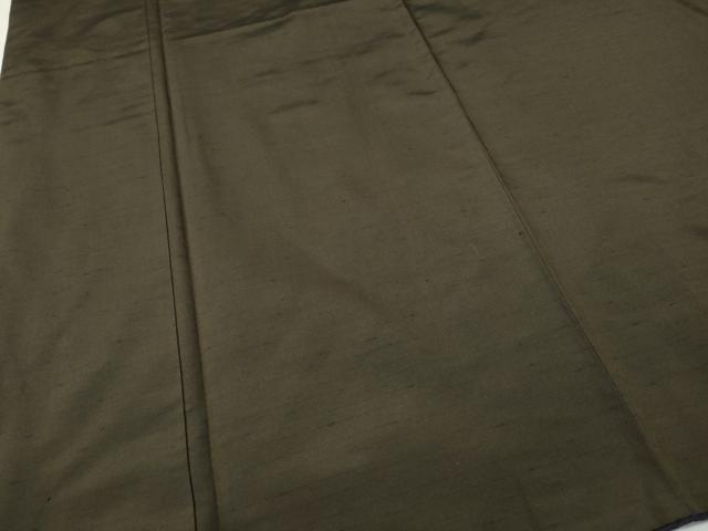 平和屋着物●男性　紬　アンサンブル　涅色　キングサイズ　正絹　逸品　CABH2599ut
