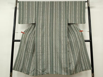 平和屋着物●男性　小紋　吉祥花間道　正絹　逸品　CABH2601ut