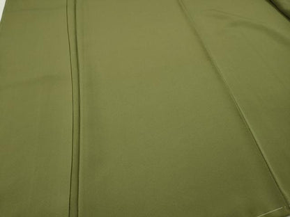 平和屋着物●上質な色無地　泥染め　万雄堅牢染　根岸色　証紙付き　正絹　逸品　CABH2607ut