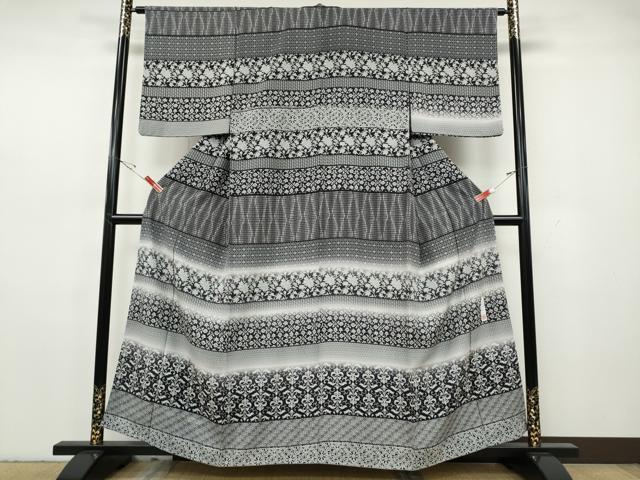 平和屋着物●訪問着　加納昭一　横段吉祥花文　暈し染め　正絹　逸品　CABH2611ut