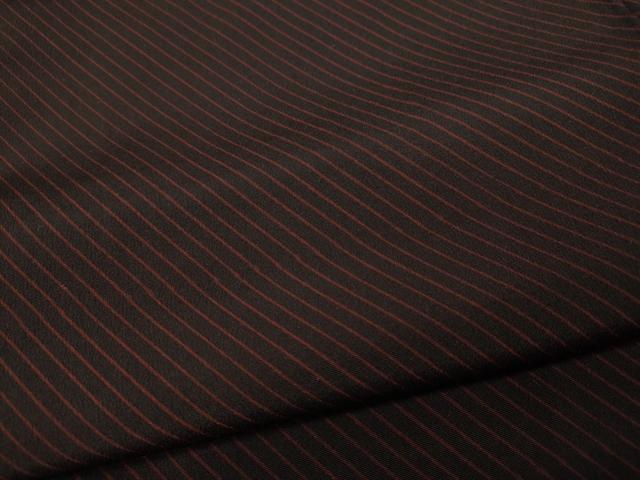 平和屋着物●銀座きしや　小紋　斜線文　黒地　たとう紙付き　正絹　逸品　CABH2616ut