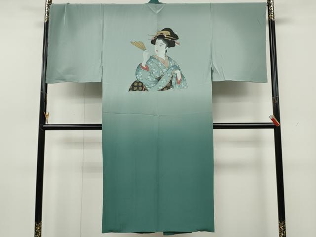 平和屋着物●男性　本場大島紬　アンサンブル　長襦袢セット　100亀甲　総詰め　正絹　逸品　CABH2618ut