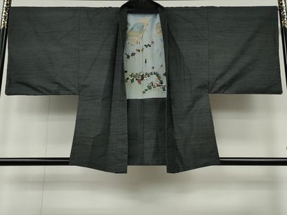 平和屋着物●男性　結城紬　アンサンブル　100亀甲　総詰め　正絹　逸品　CABH2620ut