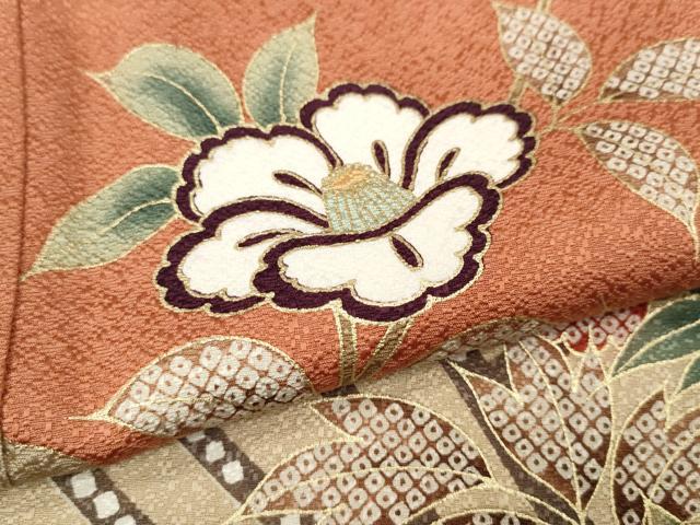 平和屋着物●訪問着　立波枝花文　暈し染め　金彩　正絹　逸品　CABH2622ut