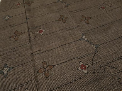 平和屋着物●本場大島紬　7マルキ　花唐草文　正絹　逸品　未使用　CABH2627ut