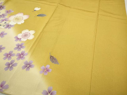 平和屋着物●豪華振袖　駒刺繍　舞花文　暈し染め　正絹　逸品　CABH2628ut