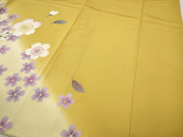 平和屋着物●豪華振袖　駒刺繍　舞花文　暈し染め　正絹　逸品　CABH2628ut