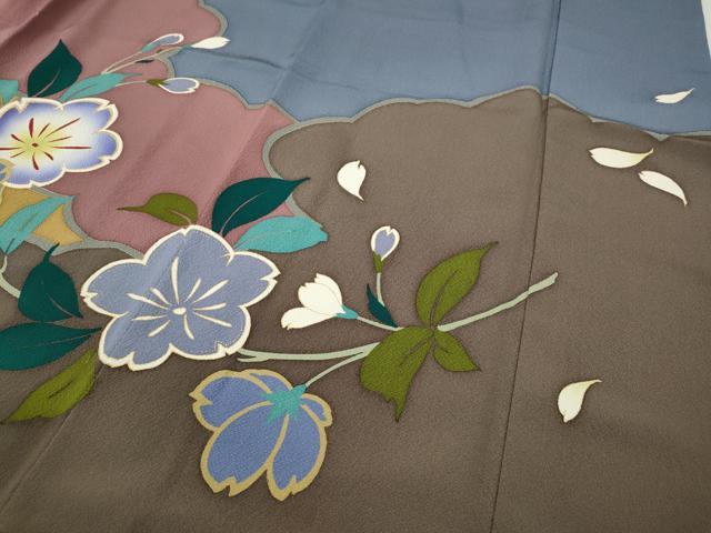 平和屋着物●豪華振袖　雲重ね立波花文　金彩　正絹　逸品　CABH2629ut