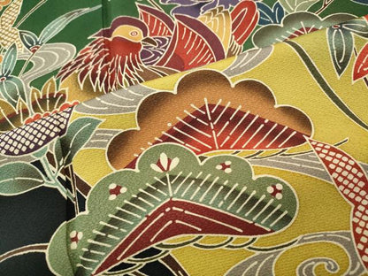 平和屋着物●豪華振袖　紅型　鴛鴦流水花文　暈し染め　正絹　逸品　CABH2630ut
