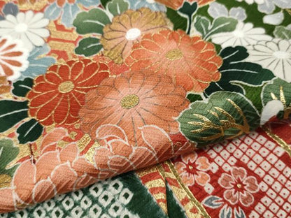 平和屋着物●豪華振袖　絞り　熨斗花車文　金彩　正絹　逸品　CABH2632ut