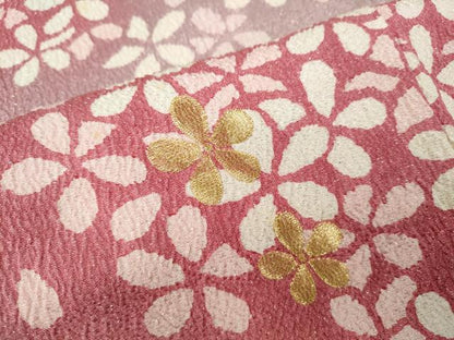 平和屋着物●豪華振袖　刺繍　エ霞舞花文　暈し染め　銀通し地　正絹　逸品　CABH2635ut