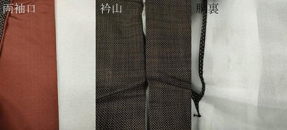 平和屋着物●本場大島紬　7マルキ　雪芝文　正絹　逸品　CABH2637ut
