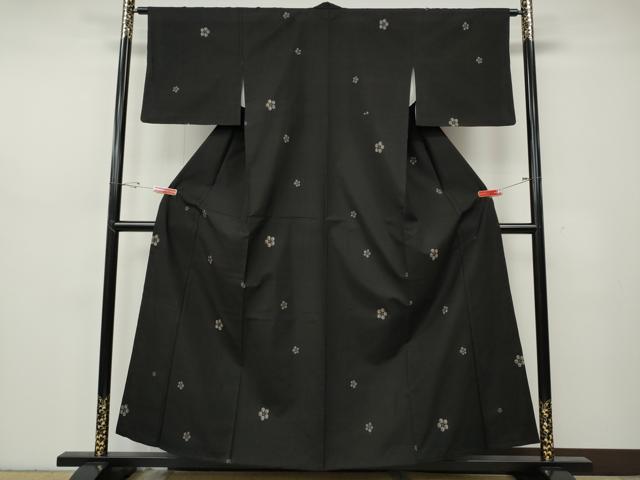 平和屋着物●本場大島紬　9マルキ　地空き　舞花文　正絹　逸品　CABH2639ut