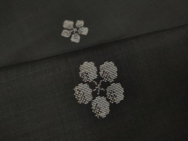 平和屋着物●本場大島紬　9マルキ　地空き　舞花文　正絹　逸品　CABH2639ut