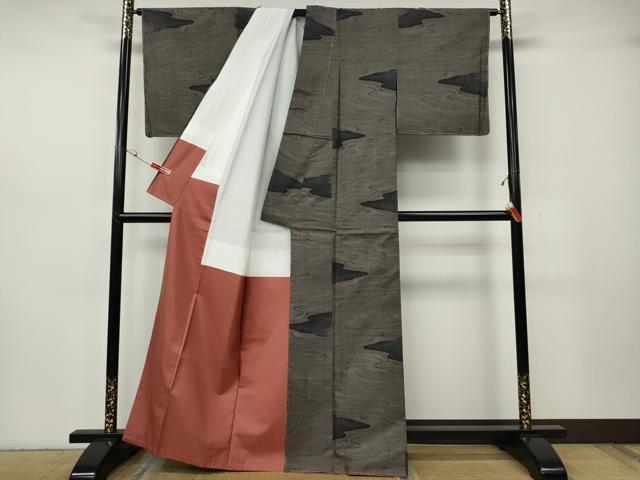 平和屋着物●本場大島紬　9マルキ　霞文　正絹　逸品　CABH2640ut