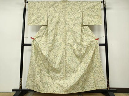 平和屋着物●本場大島紬　7マルキ　風景吉祥花文　正絹　逸品　CABH2645ut