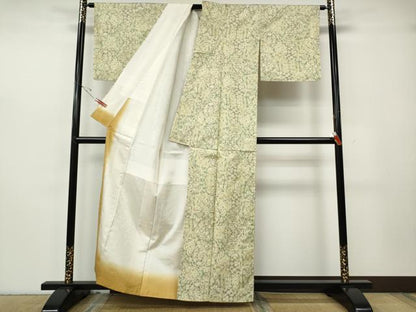 平和屋着物●本場大島紬　7マルキ　風景吉祥花文　正絹　逸品　CABH2645ut