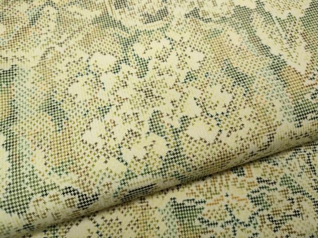平和屋着物●本場大島紬　7マルキ　風景吉祥花文　正絹　逸品　CABH2645ut