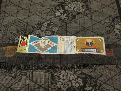 平和屋着物●本場大島紬　9マルキ　泥染め　亀甲花文　元一雄作　証紙付き　正絹　逸品　CABH2647ut