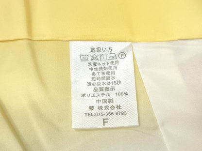 平和屋着物●小振袖　二尺袖　七宝鹿の子花文　洗える着物　未使用　CABH2652ut