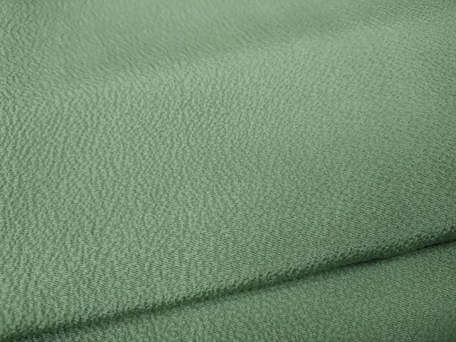 平和屋着物●上質な色無地　霞地紋　山葵色　正絹　逸品　CABH2671ut