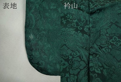 平和屋着物●上質なお召　花鳥文　正絹　逸品　CABH2675ut