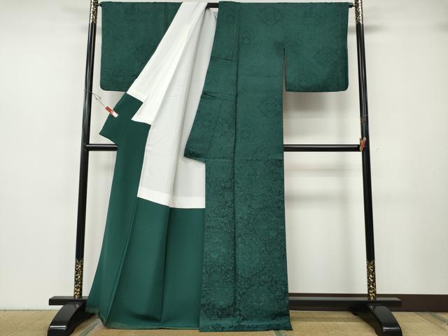 平和屋着物●上質なお召　花鳥文　正絹　逸品　CABH2675ut