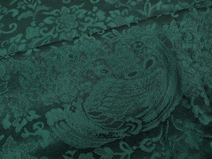 平和屋着物●上質なお召　花鳥文　正絹　逸品　CABH2675ut
