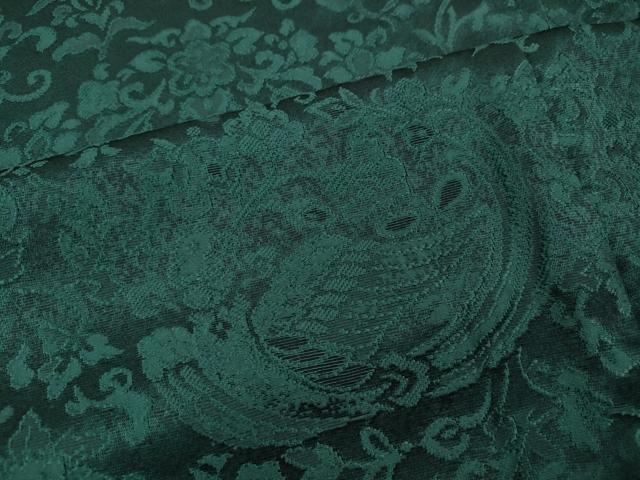 平和屋着物●上質なお召　花鳥文　正絹　逸品　CABH2675ut