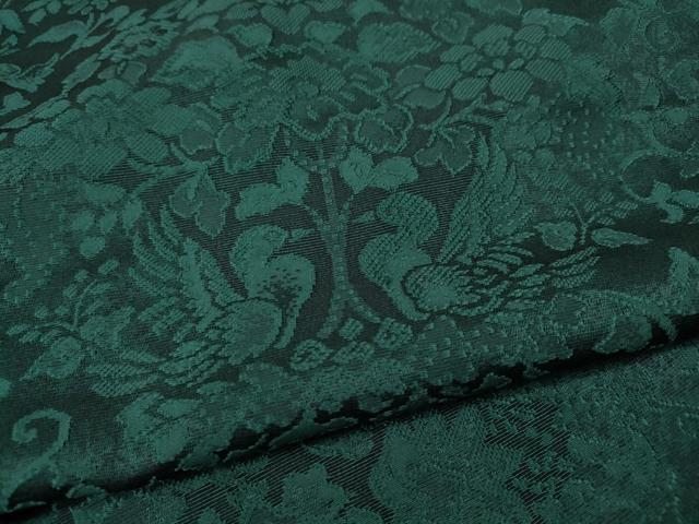 平和屋着物●上質なお召　花鳥文　正絹　逸品　CABH2675ut