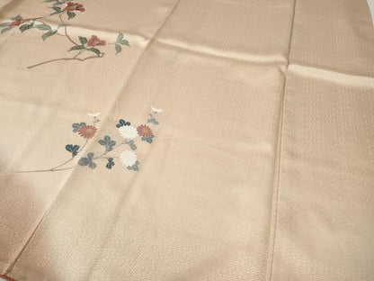 平和屋着物●訪問着　扇面枝花文　暈し染め　鈴乃屋扱い　正絹　逸品　CABH2676ut