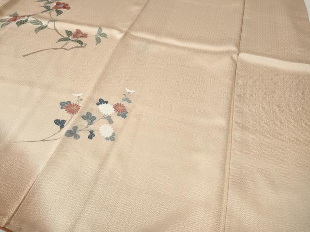 平和屋着物●訪問着　扇面枝花文　暈し染め　鈴乃屋扱い　正絹　逸品　CABH2676ut