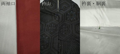 平和屋着物●本場大島紬　亀甲吉祥花文　正絹　逸品　CABH2678ut