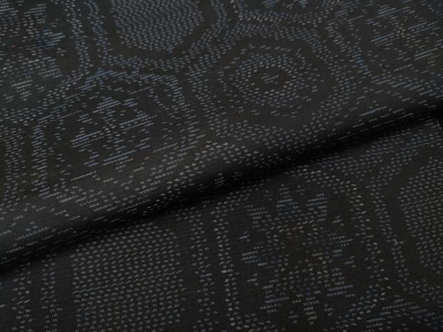 平和屋着物●本場大島紬　亀甲吉祥花文　正絹　逸品　CABH2678ut