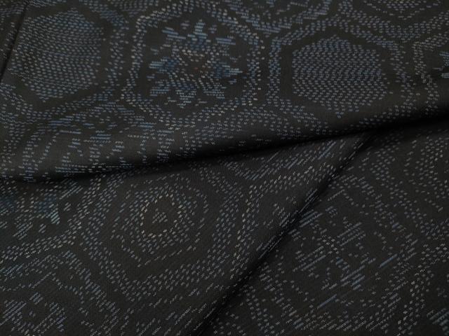 平和屋着物●本場大島紬　亀甲吉祥花文　正絹　逸品　CABH2678ut