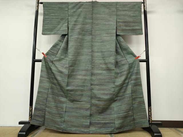 平和屋着物●訪問着　紬地　霞文　正絹　逸品　CABH2682ut