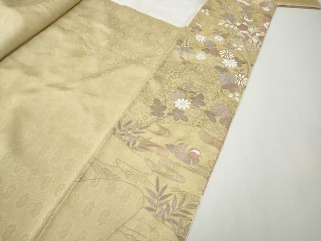 平和屋着物●訪問着　エ霞色紙鴛鴦花文　金彩　正絹　逸品　CABH2685ut