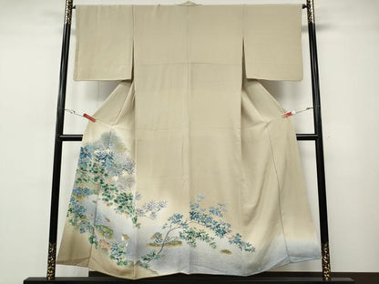 平和屋着物●本加賀友禅作家　浅野冨治男　色留袖　流水枝葉文　暈し染め　正絹　逸品　CABH2686ut