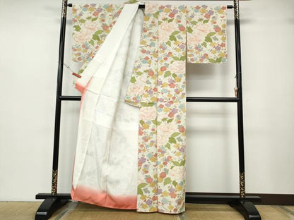平和屋着物●上質な小紋　草花尽くし　金彩　正絹　逸品　CABH2688ut
