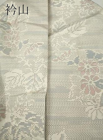 平和屋着物●本場大島紬　白大島　扇面草花文　やまと誂製　正絹　逸品　CABH2689ut