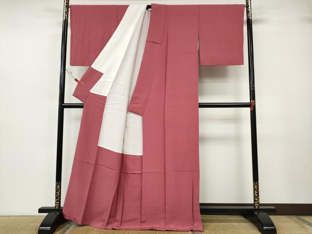 平和屋着物●上質な色無地　今様色　正絹　逸品　CABH2692ut