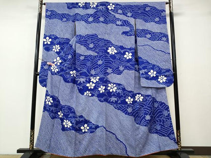 平和屋着物●豪華振袖　総絞り　道長舞花文　正絹　逸品　CABH2706ut